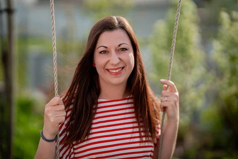 Kateřina na zahradě